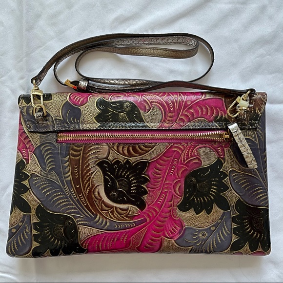 Vintage Python-Skin And Embossed Leather Clutch - Picture 4 of 11